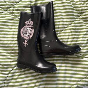 Black Juicy Couture Rain Boots